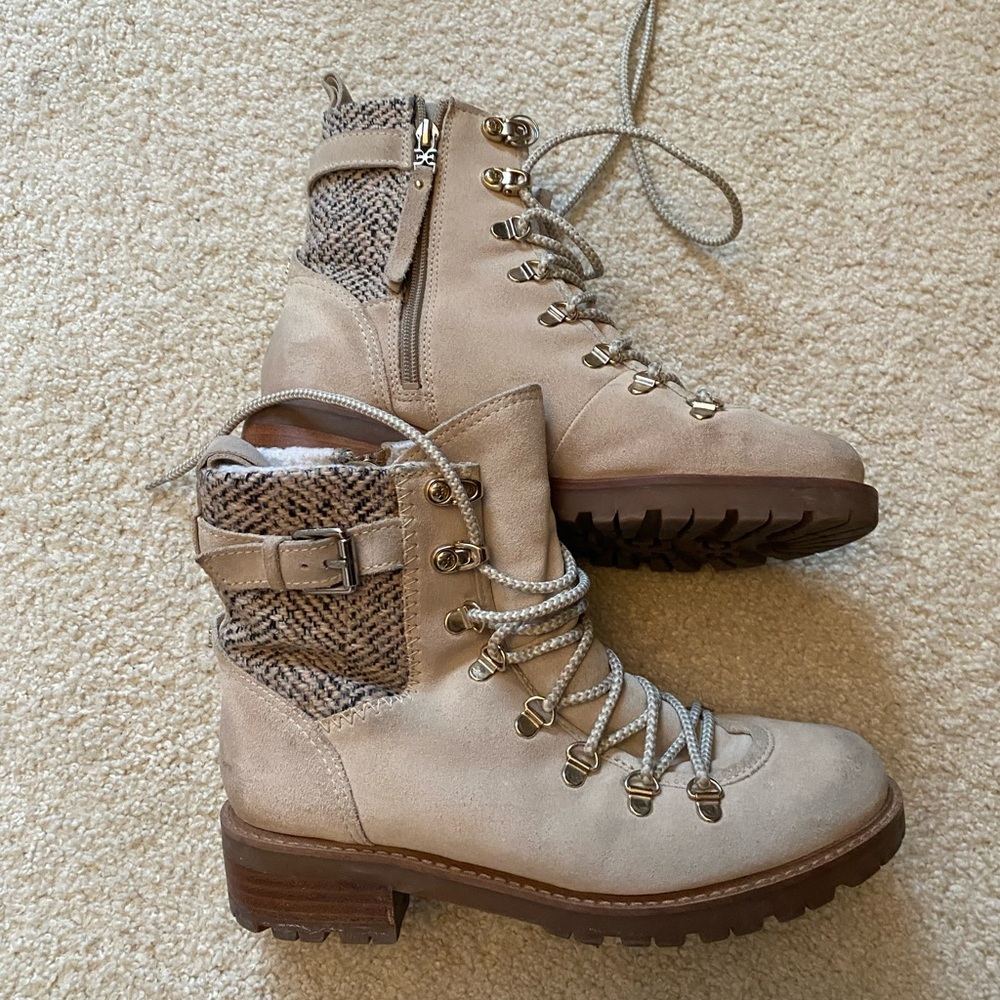 Sam edelman Tenlee 
zip up lined hiking winter moto boots